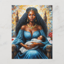 Black Mother With Baby Erzulie Art Briefkaart
