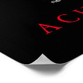 Black Motivatie Howling Wolf Art Poster Afdrukken (Hoek)