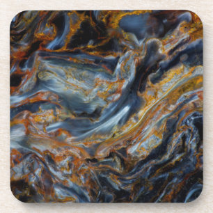 Black Mottled Pietersite Bier Onderzetter