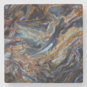 Black Mottled Pietersite Stenen Onderzetter