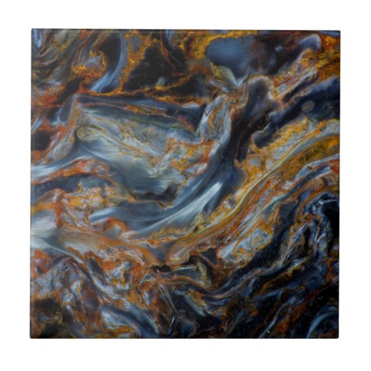 Black Mottled Pietersite Tegeltje (Voorkant)