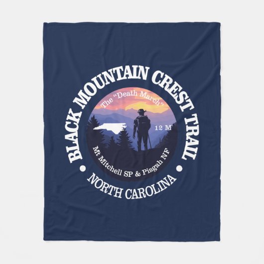 Black Mountain Crest Trail (rd2) Fleece Deken (Voorkant)