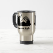 Black Mountain High Logo Silver Travel Mug Reisbeker (Voorkant links)