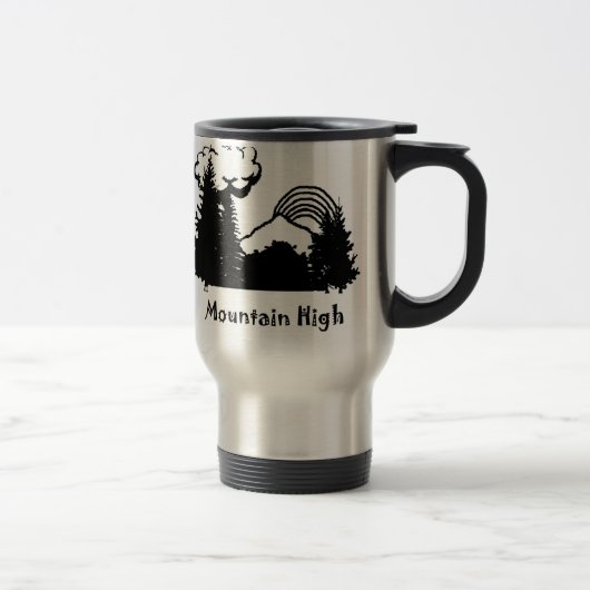 Black Mountain High Logo Silver Travel Mug Reisbeker (Rechts)