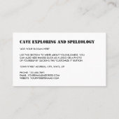 Black Mountain Logo, Cave Explorer, Sportsperson Visitekaartje (Achterkant)