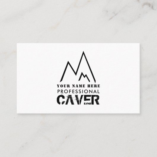 Black Mountain Logo, Cave Explorer, Sportsperson Visitekaartje (Voorkant)