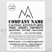 Black Mountain Logo, Caving Adventure Adverteren Flyer (Voorkant)