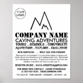 Black Mountain Logo, Caving Adventure Adverteren Poster (Voorkant)
