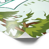Black Mountain New Hampshire ski-poster Foto Afdruk (Hoek)