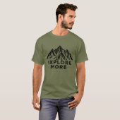 Black Mountain Peak Explore More Minimalist Hiking T-shirt (Voorkant volledig)