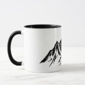 Black Mountain Peaks | Modern Minimalist Hiking Mok (Links)