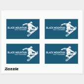 Black Mountain Ski Area New Hampshire snowboarder Rechthoekige Sticker (Vel)