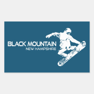 Black Mountain Ski Area New Hampshire snowboarder Rechthoekige Sticker