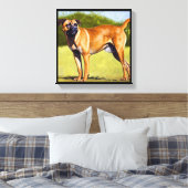 Black Mouth Cur Dog Canvas Afdruk (Insitu (Slaapkamer))