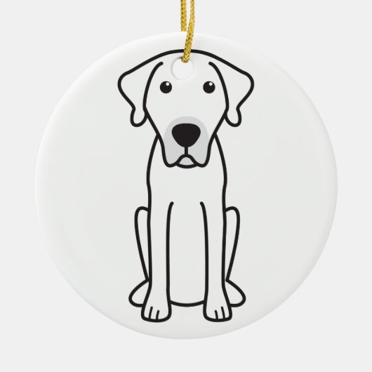 Black Mouth Cur Dog Cartoon Keramisch Ornament (Voorkant)