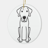 Black Mouth Cur Dog Cartoon Keramisch Ornament (Links)