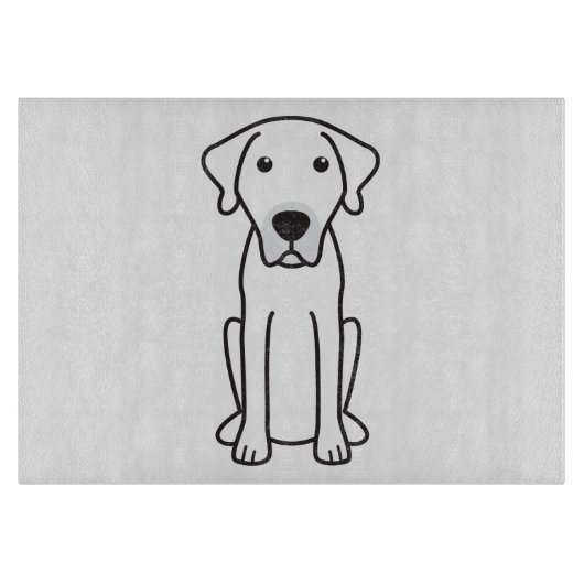Black Mouth Cur Dog Cartoon Snijplank (Voorkant)