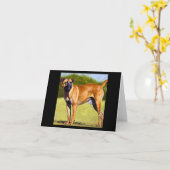 Black Mouth Cur Dog Kaart (Gele Bloem)