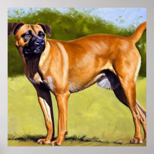 Black Mouth Cur Dog Poster (Voorkant)