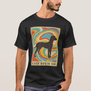 Black Mouth Cur Dog Retro T-shirt