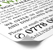 Black Mouth Cur, Dog Walker Service Adverteren Poster (Hoek)