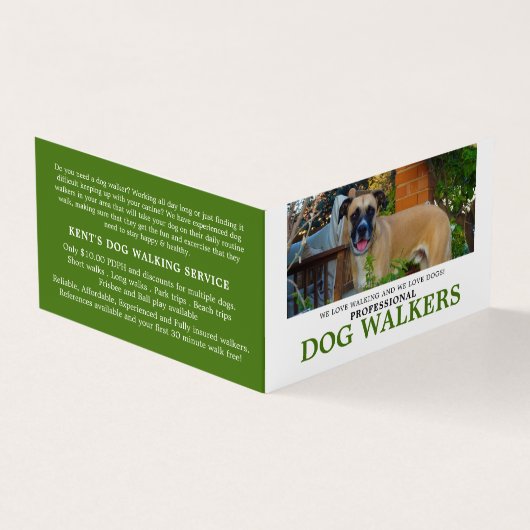 Black Mouth Cur, Dog Walker Service, detail Visitekaartje (Buitenkant)