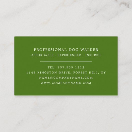 Black Mouth Cur, hondenrollerservice Visitekaartje (Achterkant)