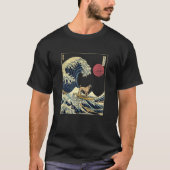 Black Mouth Cur Japanese Kanagawa Wave Funny Surf  T-shirt (Voorkant)