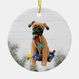 Black Mouth Cur kerstversiering Keramisch Ornament