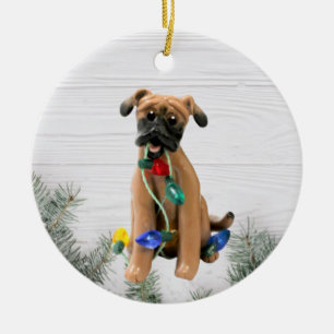 Black Mouth Cur-kerstversiering Keramisch Ornament