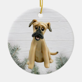 Black Mouth Cur kerstversiering Keramisch Ornament