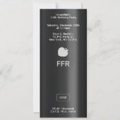 Black MP3 Music Player II Birthday Kaart (Achterkant)