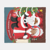 Black Mr. en mevrouw Claus Gepersonaliseerd Fleece Deken (Voorkant (Horizontaal))