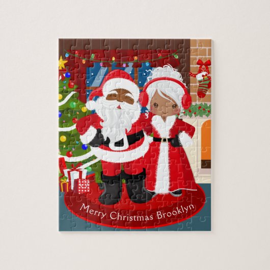 Black Mr. en mevrouw Claus Legpuzzel (Verticaal)