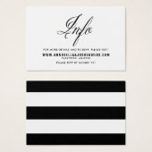 Black Mr. en mevrouw Elegant Script Wedding Websit Visitekaartjes (Voorkant /achterkant)