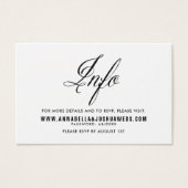 Black Mr. en mevrouw Elegant Script Wedding Websit Visitekaartjes (Voorkant)