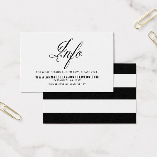 Black Mr. en mevrouw Elegant Script Wedding Websit Visitekaartjes (Kantoor)