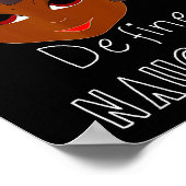 Black Mrs Claus Santa Define Naughty Black Family  Poster (Hoek)