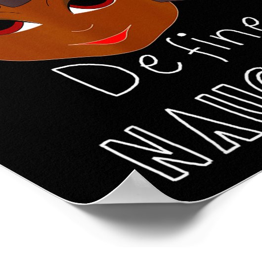 Black Mrs Claus Santa Define Naughty Black Family  Poster (Hoek)