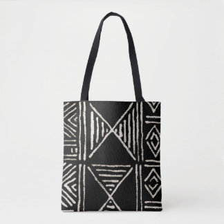 Black Mud Cloth Canvas tas