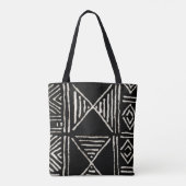 Black Mud Cloth Canvas tas (Achterkant)
