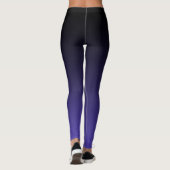 Black Mulberry Blue Paars Ombre Gradient Leggings (Achterkant)