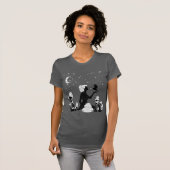 Black Mushroom Goddess Hemels T-shirt (Voorkant volledig)