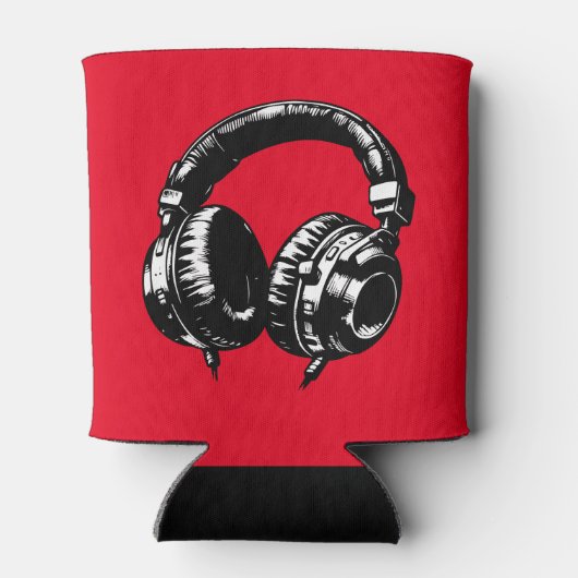 Black Music Hoofdtelefoon DJ Blikjeskoeler (Achterkant)