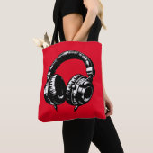 Black Music Hoofdtelefoon DJ Tote Bag (Dichtbij)