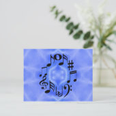 Black Music Note Keys Briefkaart (Staand voorkant)