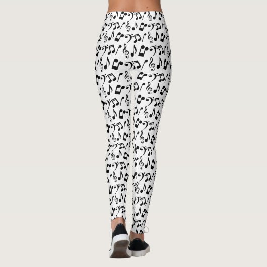 Black Music Note-Leggings Leggings (Achterkant)