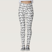 Black Music Note-Leggings Leggings (Voorkant)