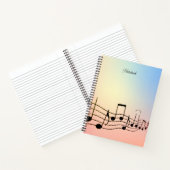 Black Music Note Notitieboek (Binnen)