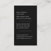 Black Music Speaker Visitekaartje (Achterkant)